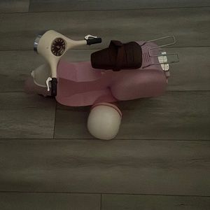 American girl doll og scooter and helmet.